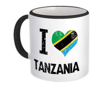 I Love Tanzania : Gift Mug Heart Flag Country Crest Tanzanian Expat