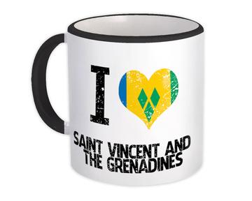 I Love Saint Vincent and the Grenadines : Gift Mug Heart Flag Country Crest