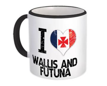 I Love Wallis and Futuna : Gift Mug Heart Flag Country Crest Wallisian Expat