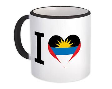 I Love Antigua and Barbuda : Gift Mug Flag Heart Crest Country Citizen of Expat
