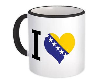 I Love Bosnia and Herzegovina : Gift Mug Flag Heart Crest Country Expat