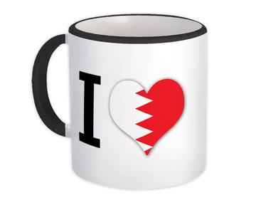 I Love Bahrain : Gift Mug Flag Heart Crest Country Bahraini Expat