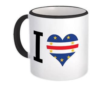 I Love Cape Verde : Gift Mug Flag Heart Crest Country Cape Verdean Expat
