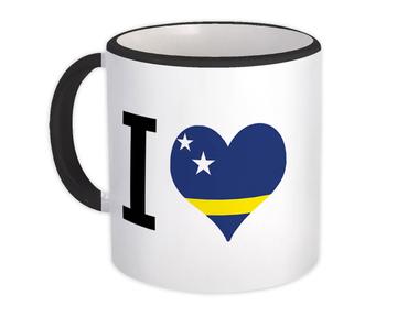I Love Curaçao : Gift Mug Flag Heart Crest Country Expat