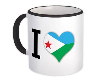 I Love Djibouti : Gift Mug Flag Heart Crest Country Djiboutian Expat