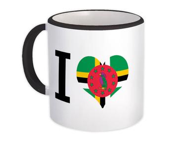 I Love Dominica : Gift Mug Flag Heart Crest Country Expat