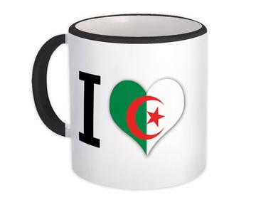 I Love Algeria : Gift Mug Flag Heart Crest Country Algerian Expat
