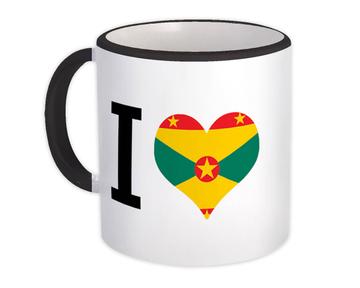 I Love Grenada : Gift Mug Flag Heart Crest Country Grenadian Expat