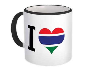 I Love The Gambia : Gift Mug Flag Heart Crest Country Expat