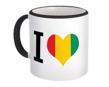 I Love Guinea : Gift Mug Flag Heart Crest Country Guinean Expat