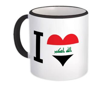 I Love Iraq : Gift Mug Flag Heart Crest Country Iraqi Expat