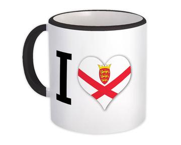I Love Jersey : Gift Mug Flag Heart Crest Country Expat
