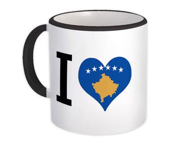 I Love Kosovo : Gift Mug Flag Heart Crest Country Kosovan Expat