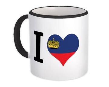 I Love Liechtenstein : Gift Mug Flag Heart Crest Country Liechtenstein citizen