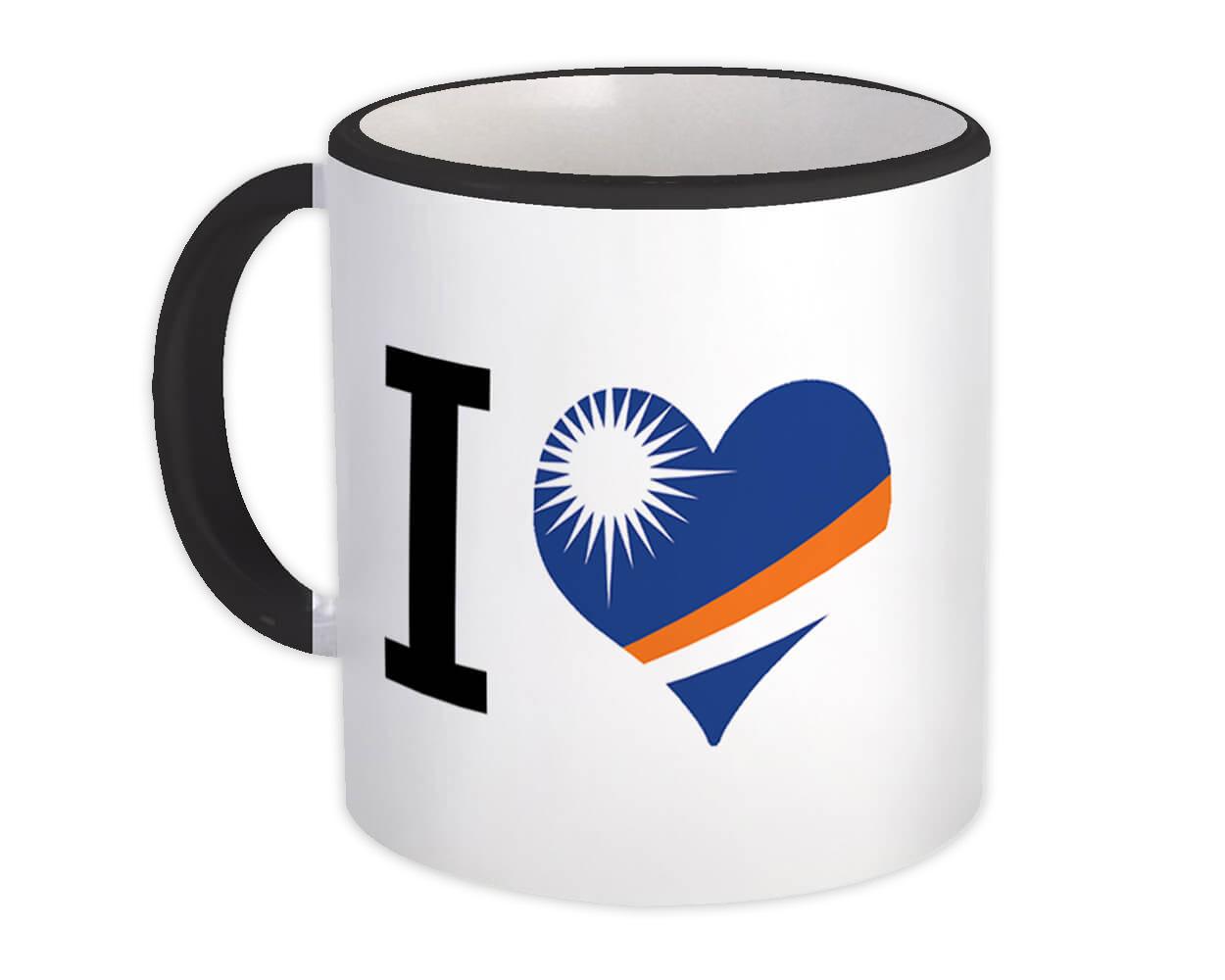 Gift Mug : I Love Marshall Islands Flag Heart Crest Country Marshallese Expat