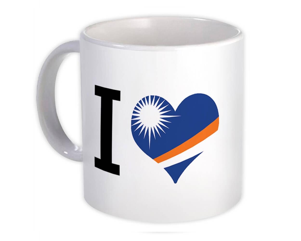 Gift Mug : I Love Marshall Islands Flag Heart Crest Country Marshallese Expat