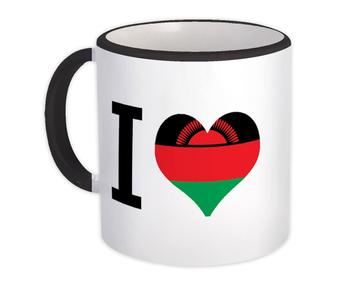 I Love Malawi : Gift Mug Flag Heart Crest Country Malawian Expat