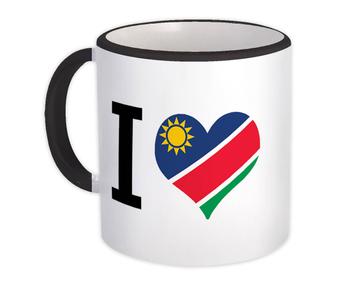 I Love Namibia : Gift Mug Flag Heart Crest Country Namibian Expat