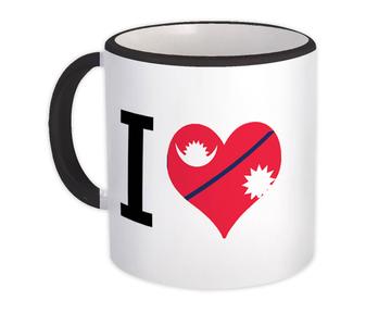 I Love Nepal : Gift Mug Flag Heart Crest Country Nepalese Expat