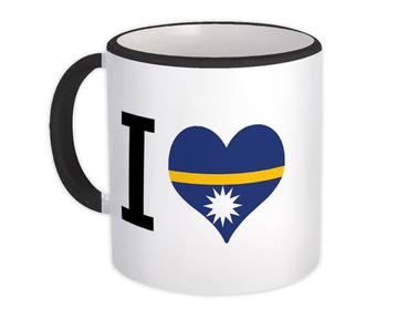 I Love Nauru : Gift Mug Flag Heart Crest Country Nauruan Expat