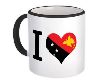 I Love Papua New Guinea : Gift Mug Flag Heart Crest Country Papua New Guinean