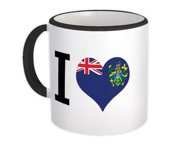I Love Pitcairn Islands : Gift Mug Flag Heart Crest Country Pitcairn Islander