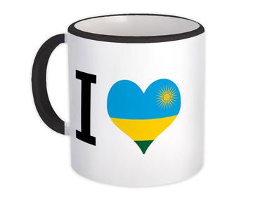 I Love Rwanda : Gift Mug Flag Heart Crest Country Rwandan Expat