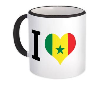 I Love Senegal : Gift Mug Flag Heart Crest Country Senegalese Expat
