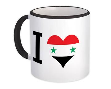 I Love Syria : Gift Mug Flag Heart Crest Country Syrian Expat
