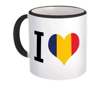 I Love Chad : Gift Mug Flag Heart Crest Country Chadian Expat