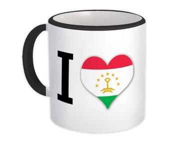 I Love Tajikistan : Gift Mug Flag Heart Crest Country Tajik Expat
