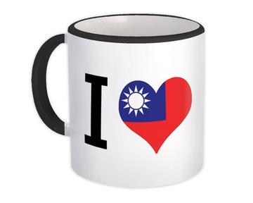 I Love Taiwan : Gift Mug Flag Heart Crest Country Taiwanese Expat