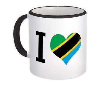 I Love Tanzania : Gift Mug Flag Heart Crest Country Tanzanian Expat