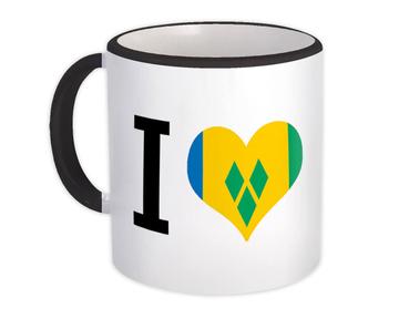 I Love Saint Vincent and the Grenadines : Gift Mug Flag Heart Crest Country