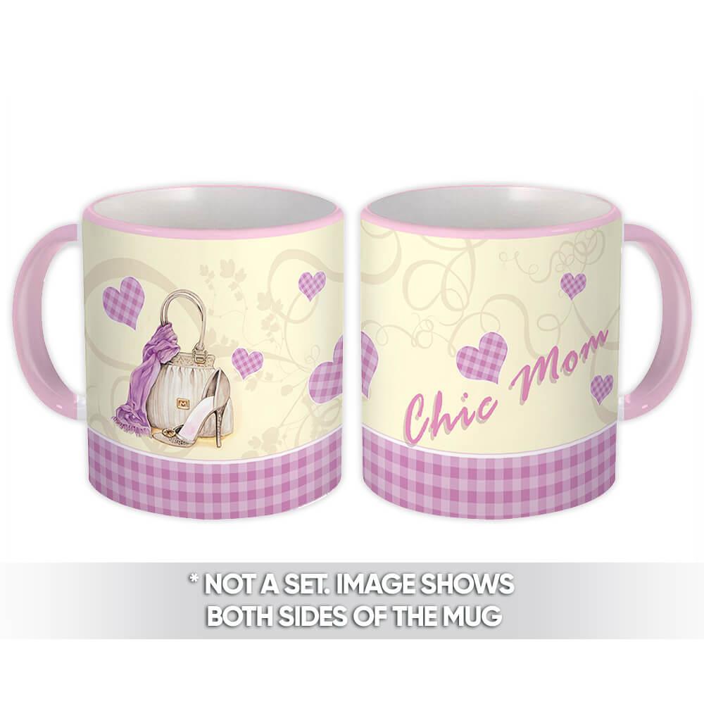 Gift Mug : Chic Mom Mothers Day Shoe Hearts Elegant Cup