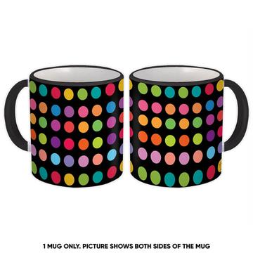 Colorful Polka Dots : Gift Mug Patterned Decoration Abstract Design Modern