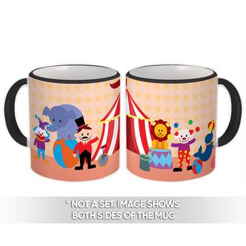 Circus Clown Lion : Gift Mug Personalized for Kids Children Birthday Christmas