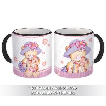 Baby Teddy Bear Girl : Gift Mug for Kids Children Birthday Christmas Cute
