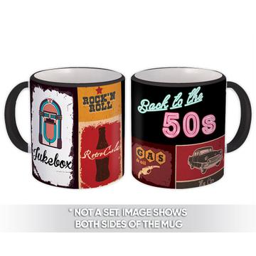Back to the 50s Jukebox Coke Gas : Gift Mug Retro Vintage Pop Art