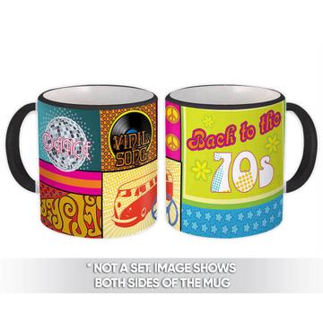 Back to the 70s Kombi Vynil Disco Ball : Gift Mug Retro Vintage Pop Art