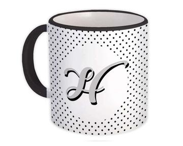 Monogram Letter H : Gift Mug Alphabet Initial Name ABC