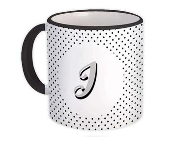 Monogram Letter I : Gift Mug Alphabet Initial Name ABC