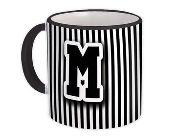 Monogram Letter M : Gift Mug Alphabet Initial Name ABC
