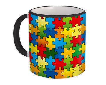 Medium Colorful Puzzle Sticker Bomb : Gift Mug Pattern Decal Wrap Around
