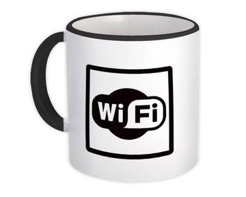 Wifi : Gift Mug Placard Sign Signage Wi-fi Internet Router
