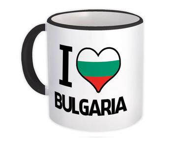 I Love Bulgaria : Gift Mug Flag Heart Country Crest Bulgarian Expat