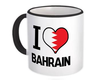 I Love Bahrain : Gift Mug Flag Heart Country Crest Bahraini Expat