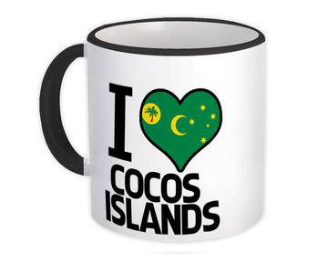 I Love Cocos Islands : Gift Mug Flag Heart Country Crest Expat