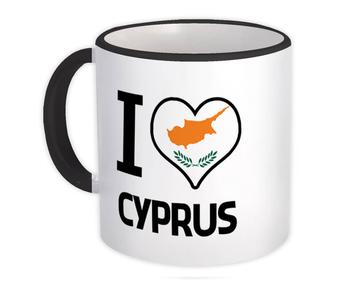 I Love Cyprus : Gift Mug Flag Heart Country Crest Cypriot Expat