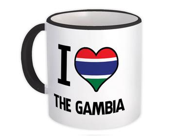 I Love The Gambia : Gift Mug Flag Heart Country Crest Expat